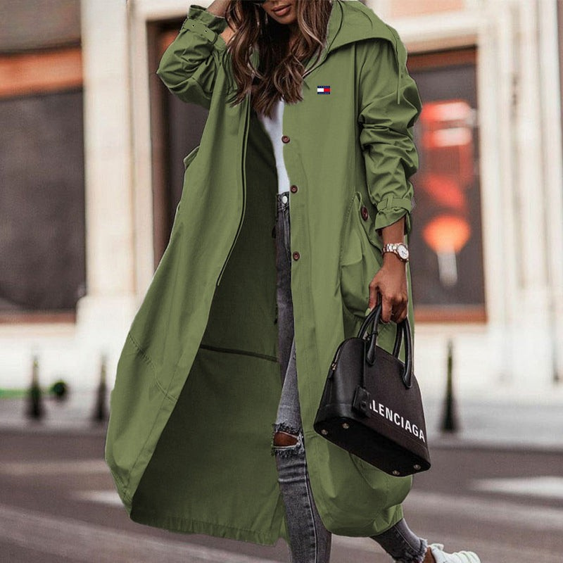 Ladies Long Hooded Coat