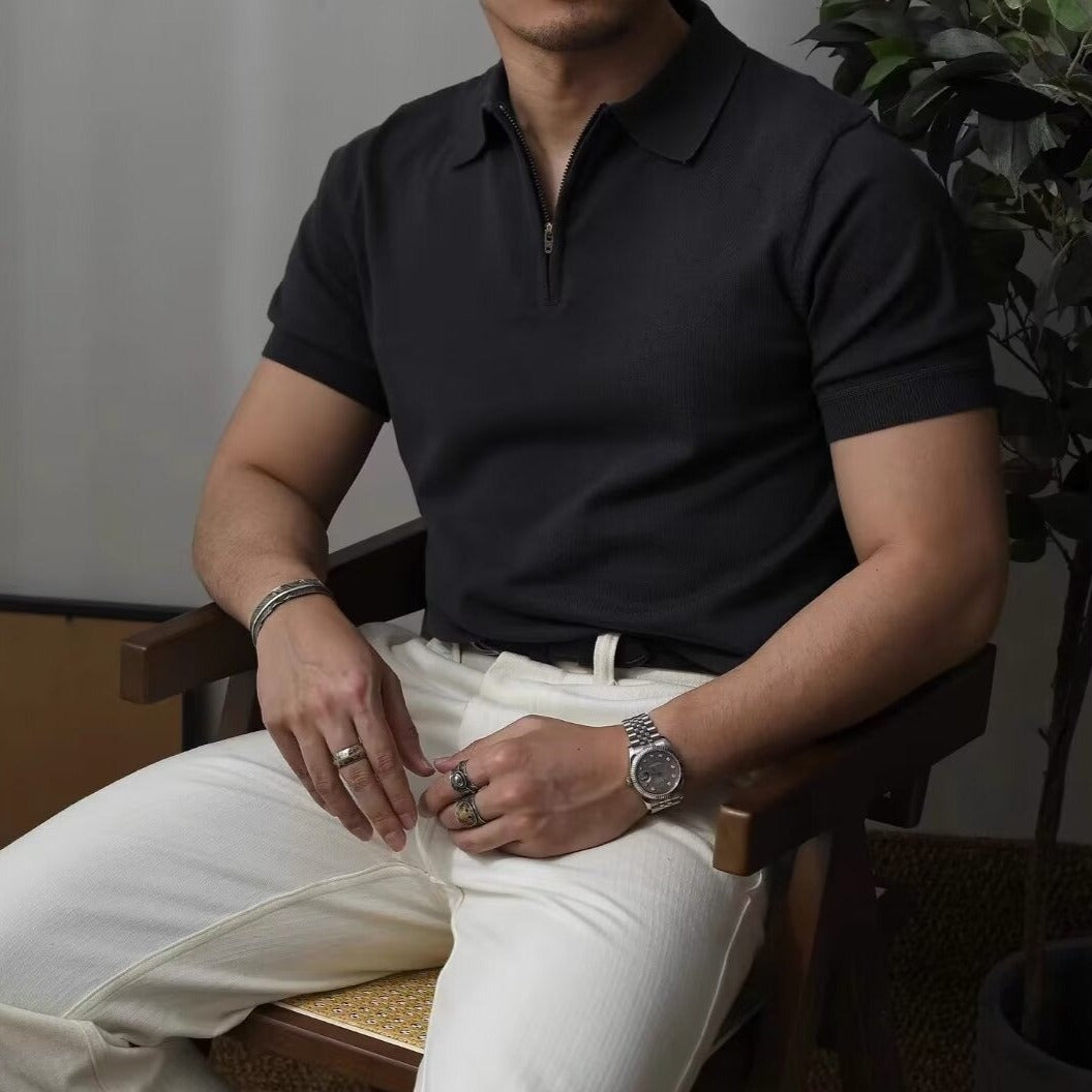 OLD MONEY Quarter-Zip Polo