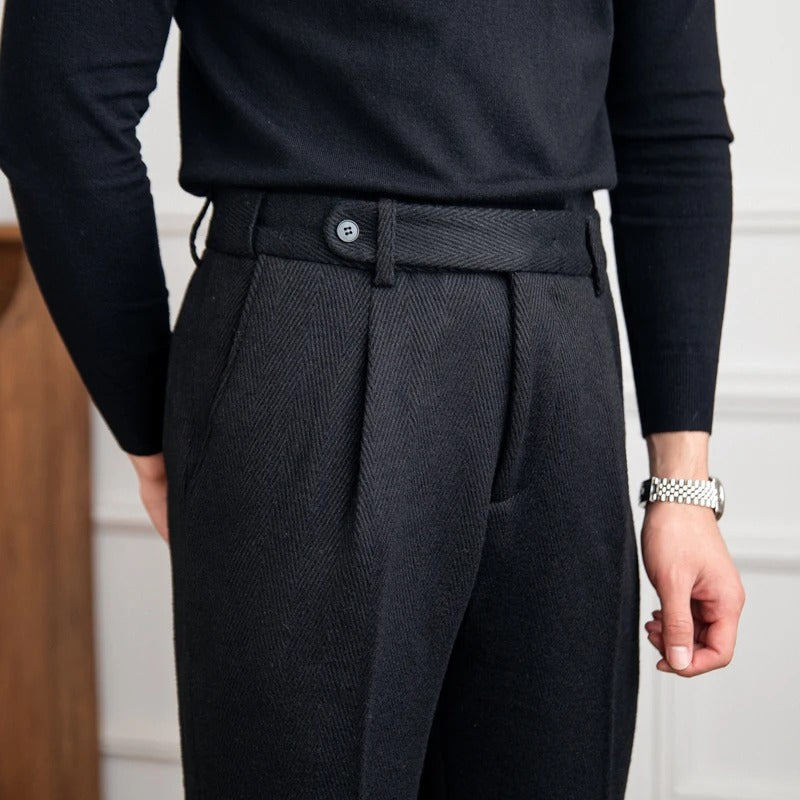 OLD MONEY Black Trousers