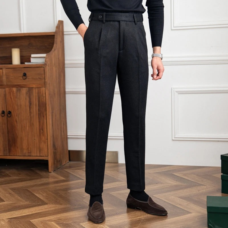 OLD MONEY Black Trousers